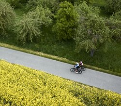 Radtour in Distelhausen im Taubertal, Baden-Württemberg, Deutschland