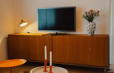 Dorfplatz Suite in Schrozberg: Wohnzimmer | © Hohenlohe Schwäbisch Hall