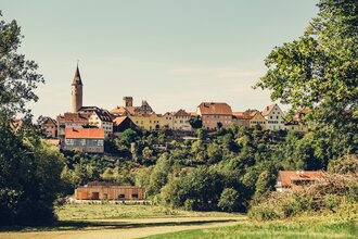 Etappe 5 Blick auf Kirchberg an der Jagst | © Arbeitsgmeinschaft Kocher-Jagst-Radweg