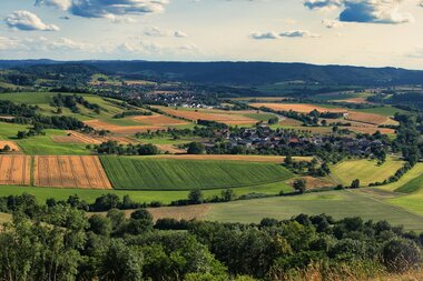 Panoramablick vom Einkorn bei Schwäbisch Hall | © Hohenlohe + Schwäbisch Hall Tourismus e. V.