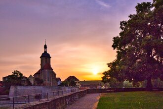 Blick vom Burghof über den Neckar | Lauffen am Neckar | HeilbronnerLand | © Stadtverwaltung Lauffen am Neckar
