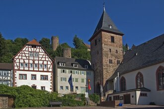 Mitteltor und Marktkirche Hirschhorn | © Tourist-Information Hirschhorn