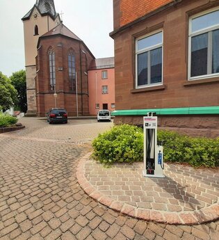 RadSERVICE-Punkt Rathaus Bühlerzell | © Hohenlohe + Schwäbisch Hall Tourismus e. V.