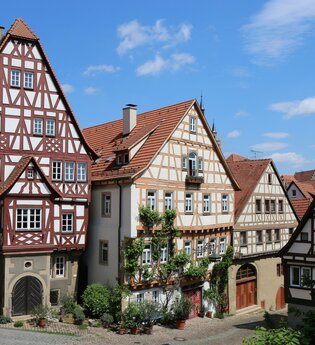 Fachwerkensemble Klostergasse | Kaiserpfalz Bad Wimpfen | © Tourist-Information Bad Wimpfen