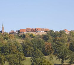 Blick auf die Burgfeste Dilsberg | © Touristikgemeinschaft Odenwald e.V.